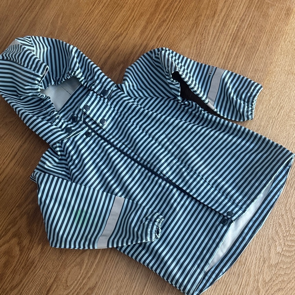 Reima Striped Hooded Rain Jacket, 4T